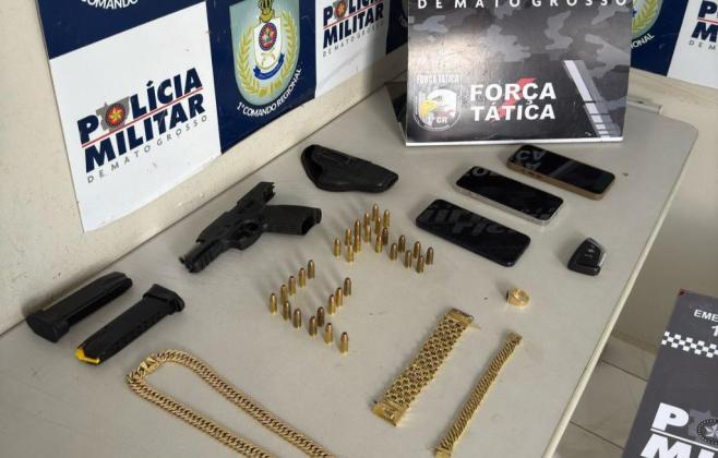 forca-tatica-prende-homem-com-arma-de-fogo-e-municoes-em-cuiaba